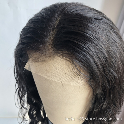 hair extension cuticle aligned Brazilian human hair natural color loose deep 4x4 lace wig